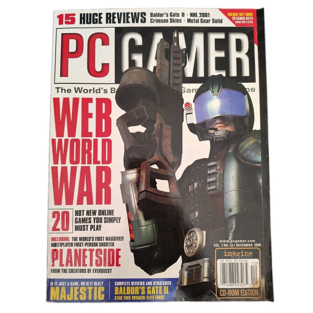 PC Gamer Magazine Dec 2000 Vol. 7 No.7 No Disc